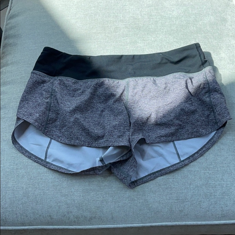 Lululemon shorts gray and black 6